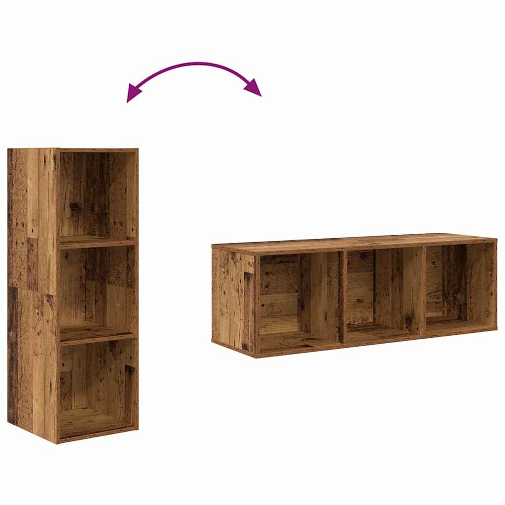 vidaXL Zestaw szafek RTV Stare drewno 37 x 37 x 107 cm