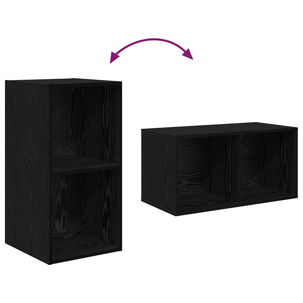 vidaXL Zestaw szafek RTV 3 pcs Czarny Dąb Materiał drewnopochodny