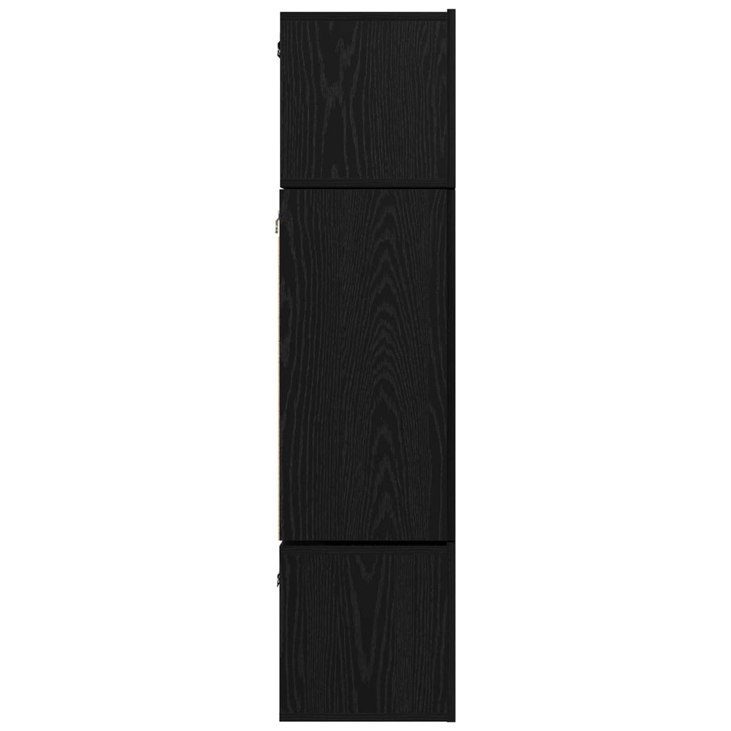 vidaXL Zestaw szafek RTV 6 pcs Czarny Dąb Materiał drewnopochodny