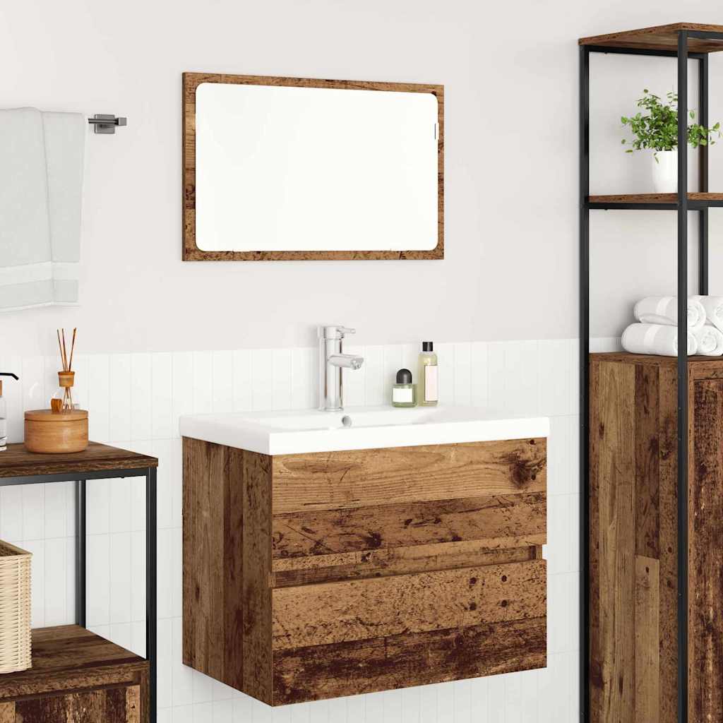 vidaXL Zestaw mebli łazienkowych z szufladą 3 pcs Stare drewno