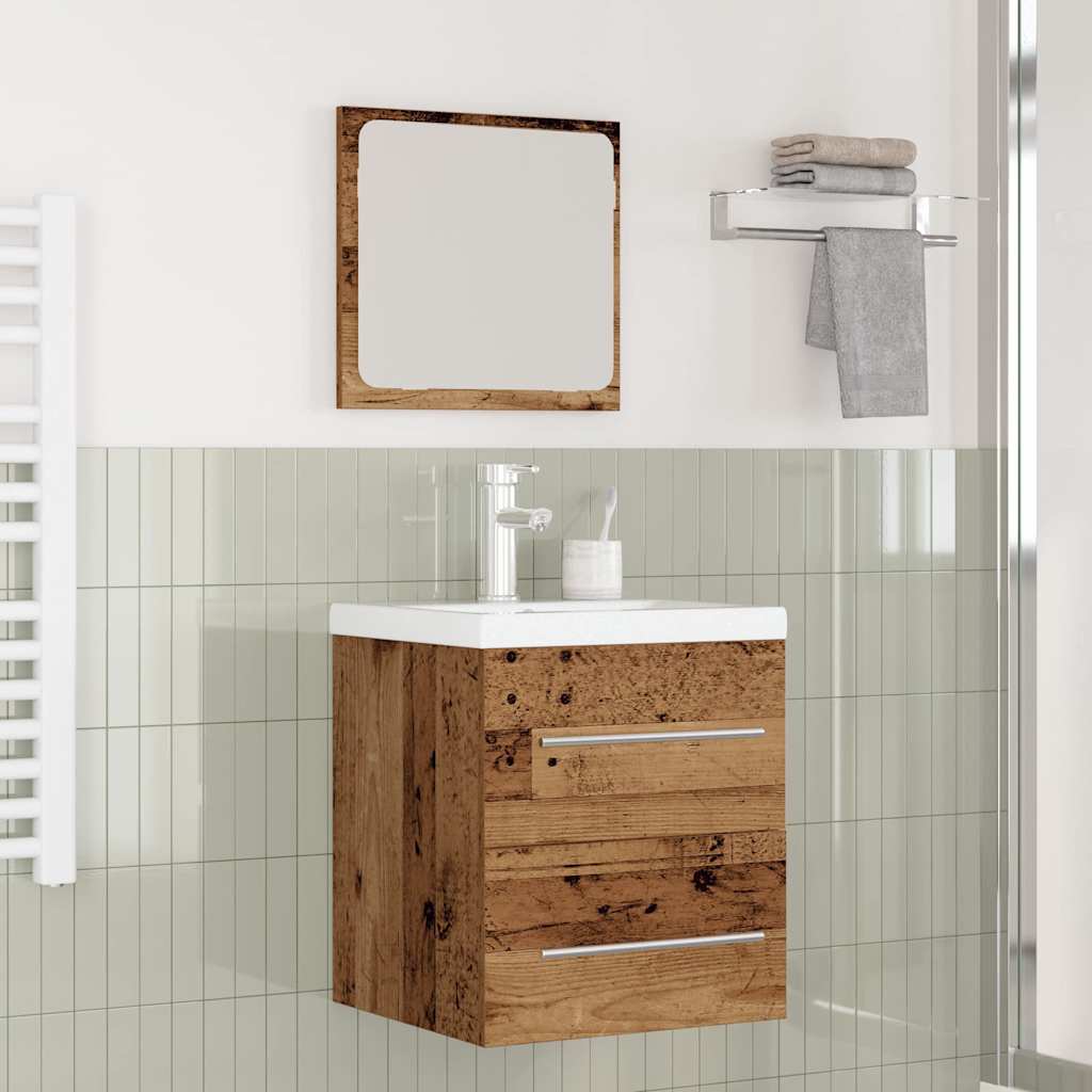 vidaXL Zestaw mebli łazienkowych z szufladą 2 pcs Stare drewno