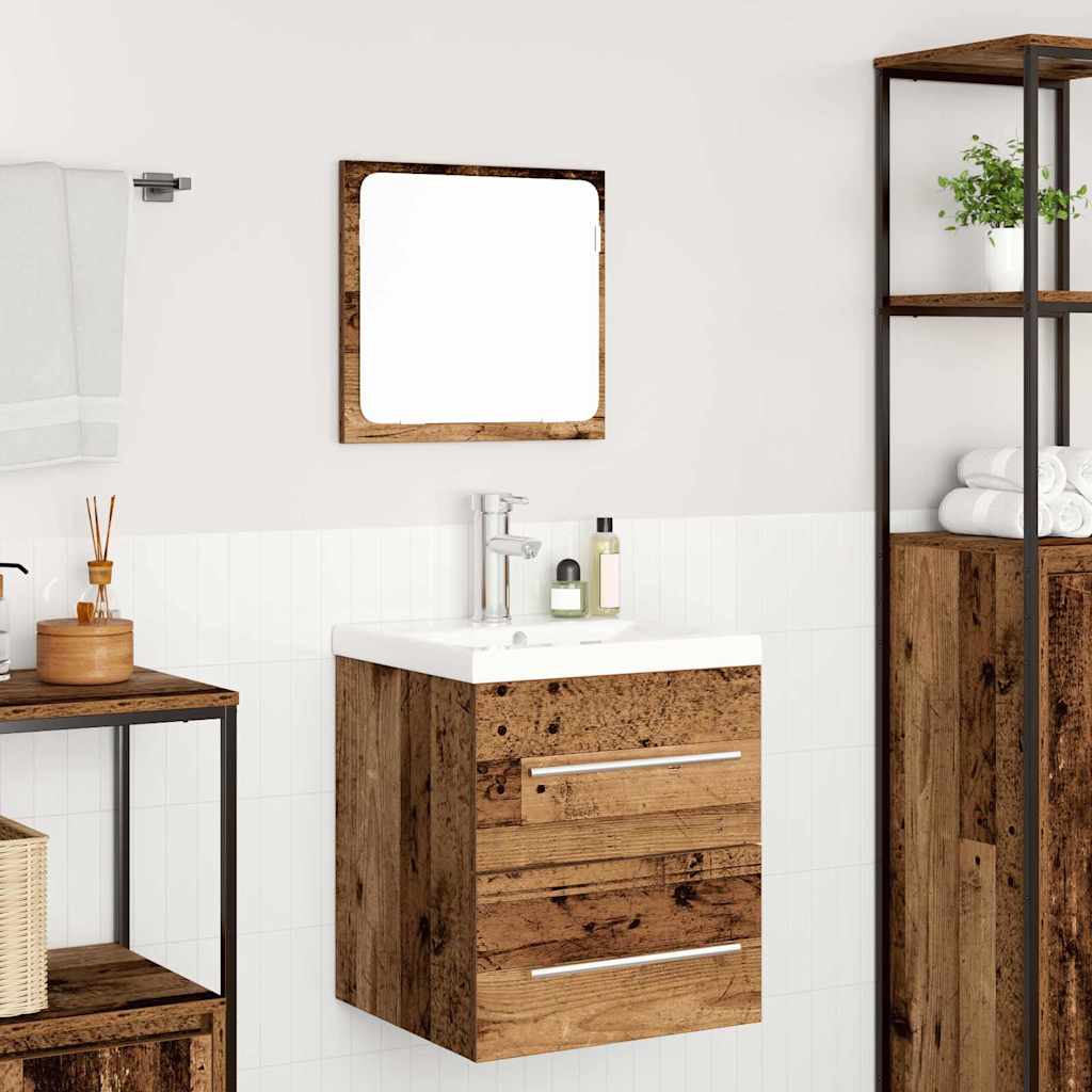 vidaXL Zestaw mebli łazienkowych z szufladą 2 pcs Stare drewno