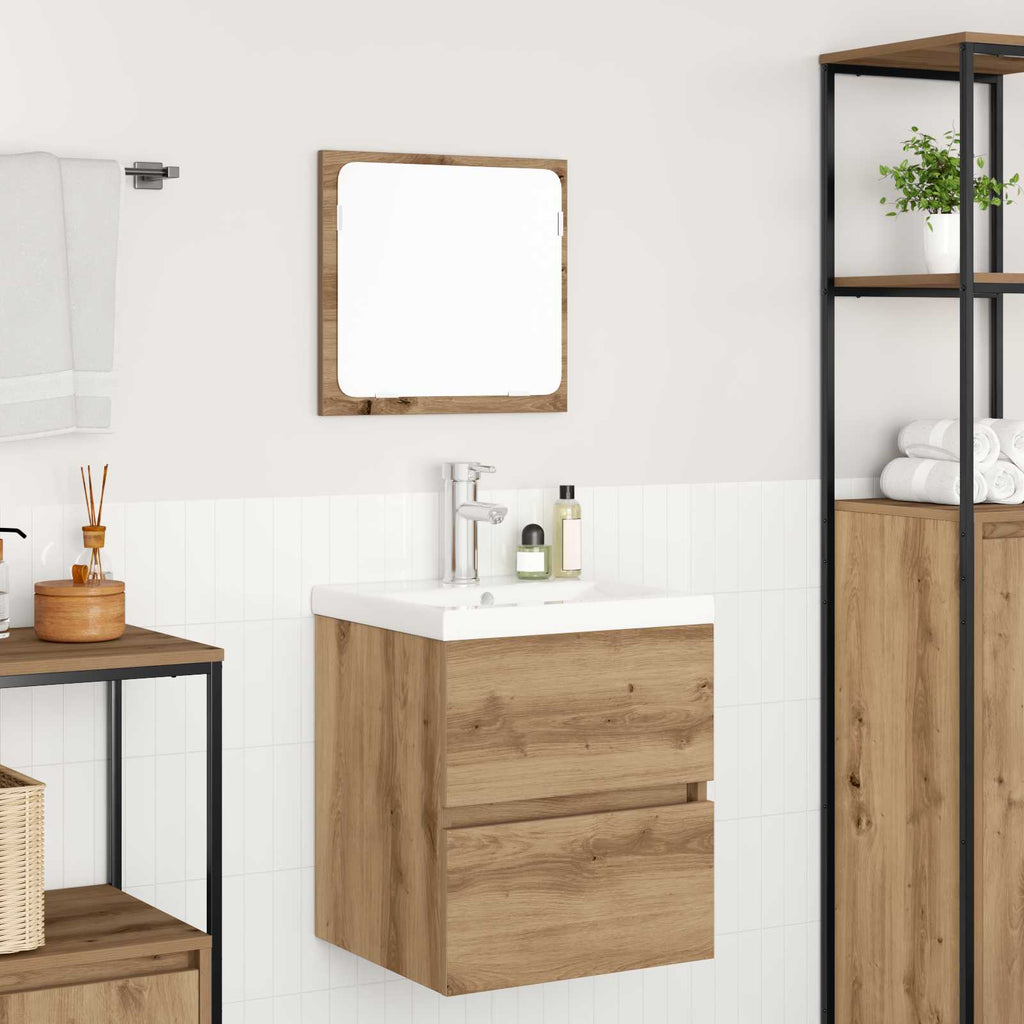 vidaXL Zestaw mebli łazienkowych 2 pcs Dąb rzemieślniczy i biały