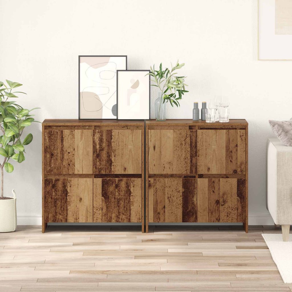 vidaXL Komody 2 pcs Stare drewno 70 x 41 x 75 cm