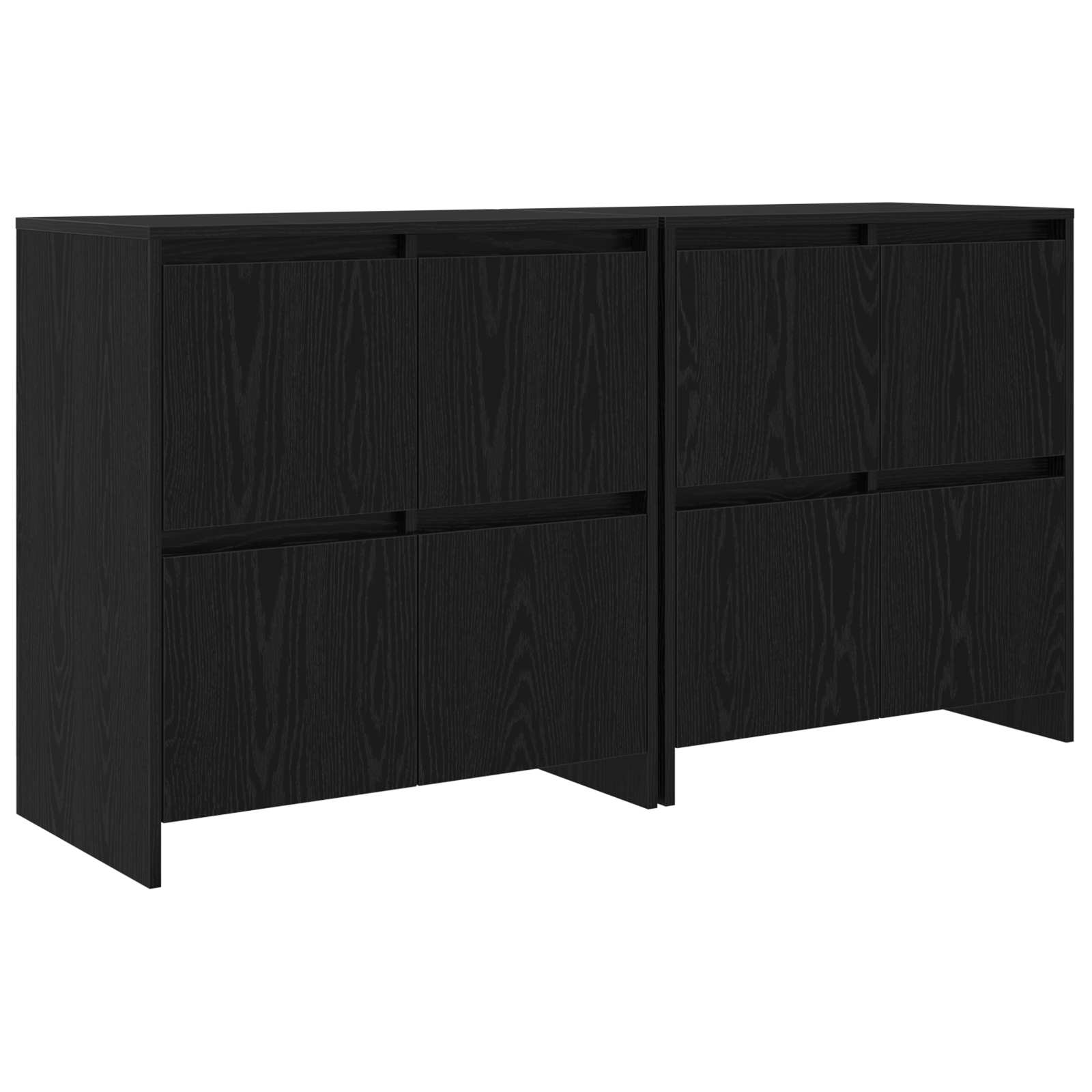 vidaXL Komody 2 pcs Czarny dąb 70 x 41 x 75 cm Materiał drewnopochodny