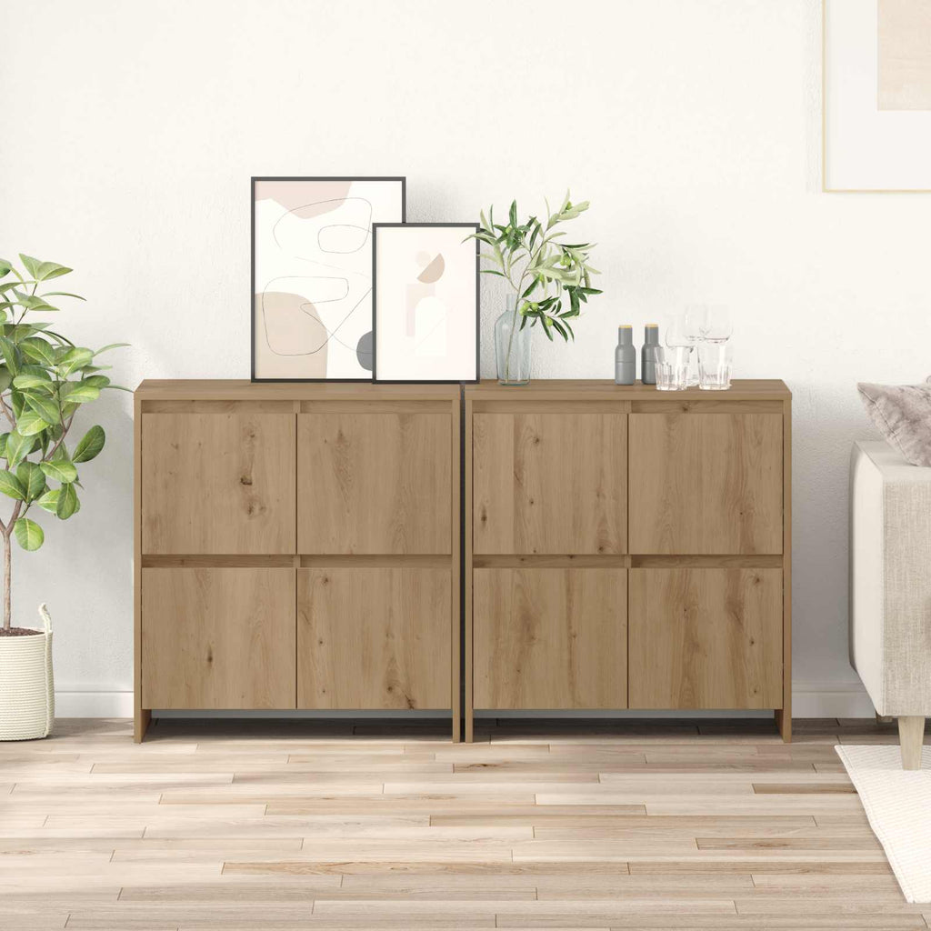 vidaXL Komody 2 pcs dąb artisan 70 x 41 x 75 cm