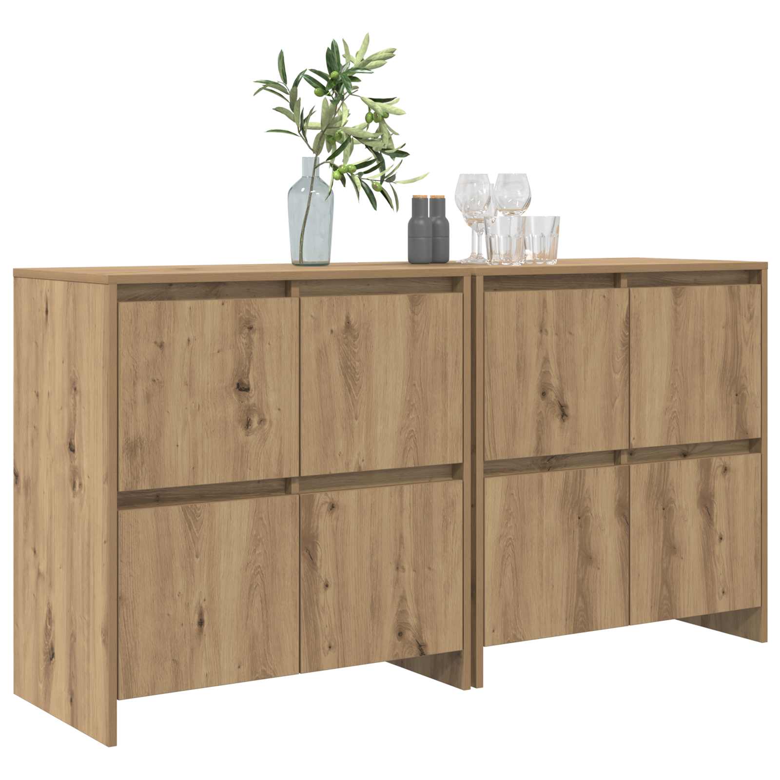 vidaXL Komody 2 pcs dąb artisan 70 x 41 x 75 cm