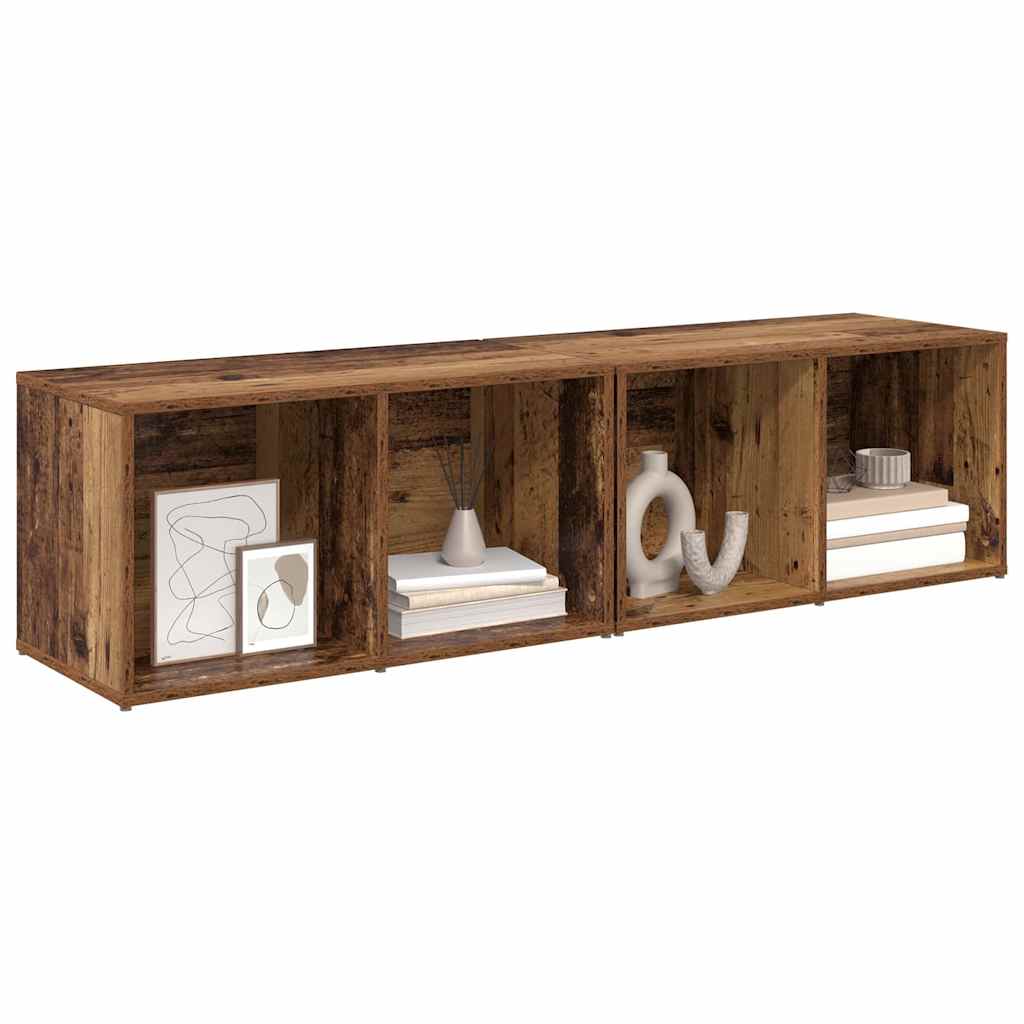 vidaXL Zestaw szafek RTV 2 pcs Stare drewno 37 x 35 x 72 cm