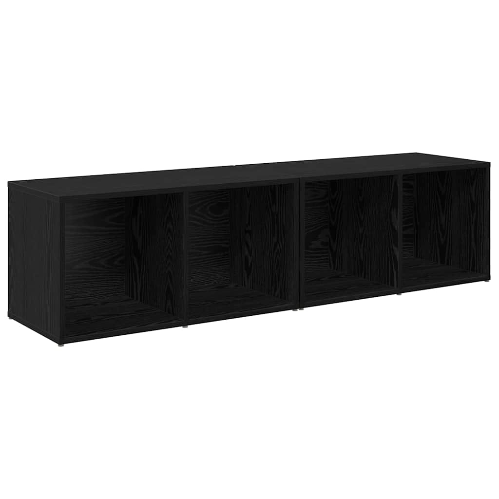 vidaXL Zestaw szafek RTV 2 pcs Czarny Dąb 37 x 35 x 72 cm