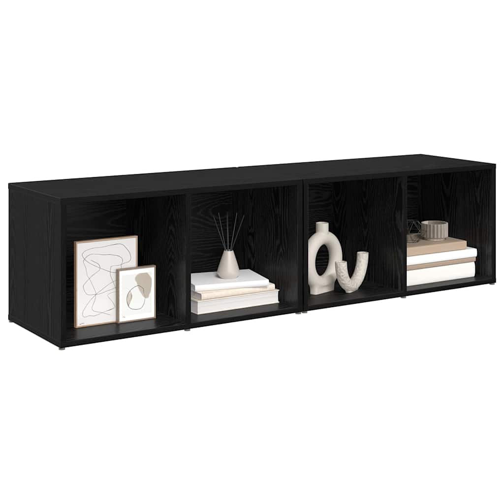 vidaXL Zestaw szafek RTV 2 pcs Czarny Dąb 37 x 35 x 72 cm