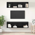 vidaXL Zestaw szafek RTV 2 pcs Czarny Dąb 37 x 37 x 142,5 cm