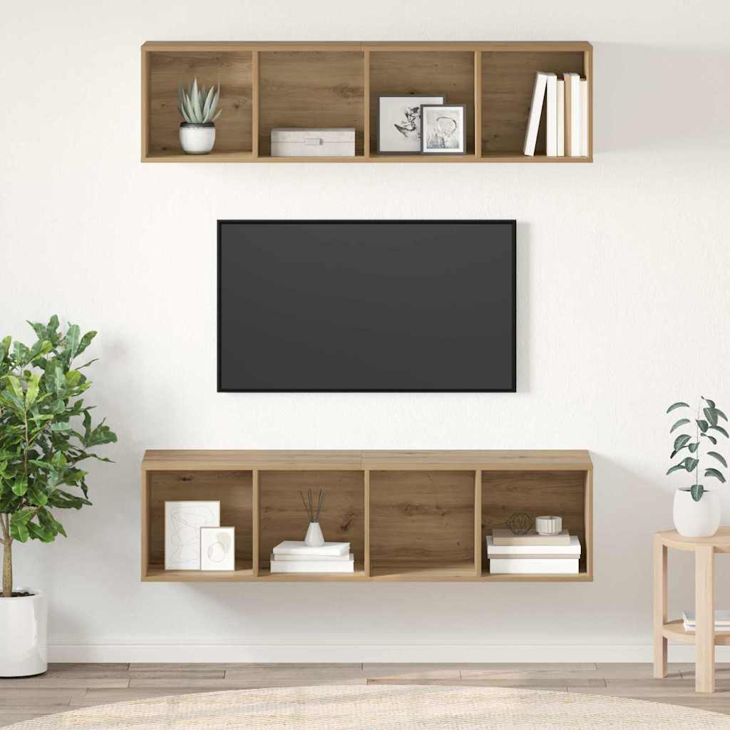 vidaXL Zestaw szafek RTV 2 pcs Dąb rzemieślniczy 37 x 37 x 142,5 cm