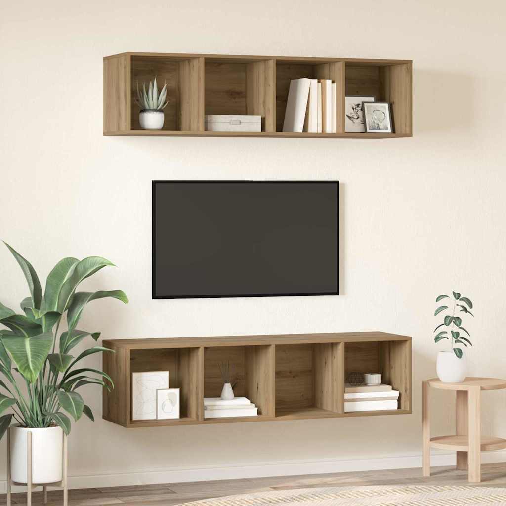 vidaXL Zestaw szafek RTV 2 pcs Dąb rzemieślniczy 37 x 37 x 142,5 cm