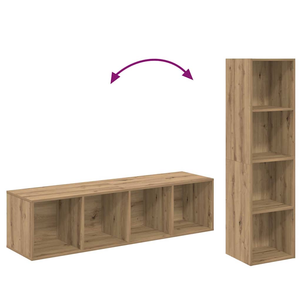 vidaXL Zestaw szafek RTV 2 pcs Dąb rzemieślniczy 37 x 37 x 142,5 cm