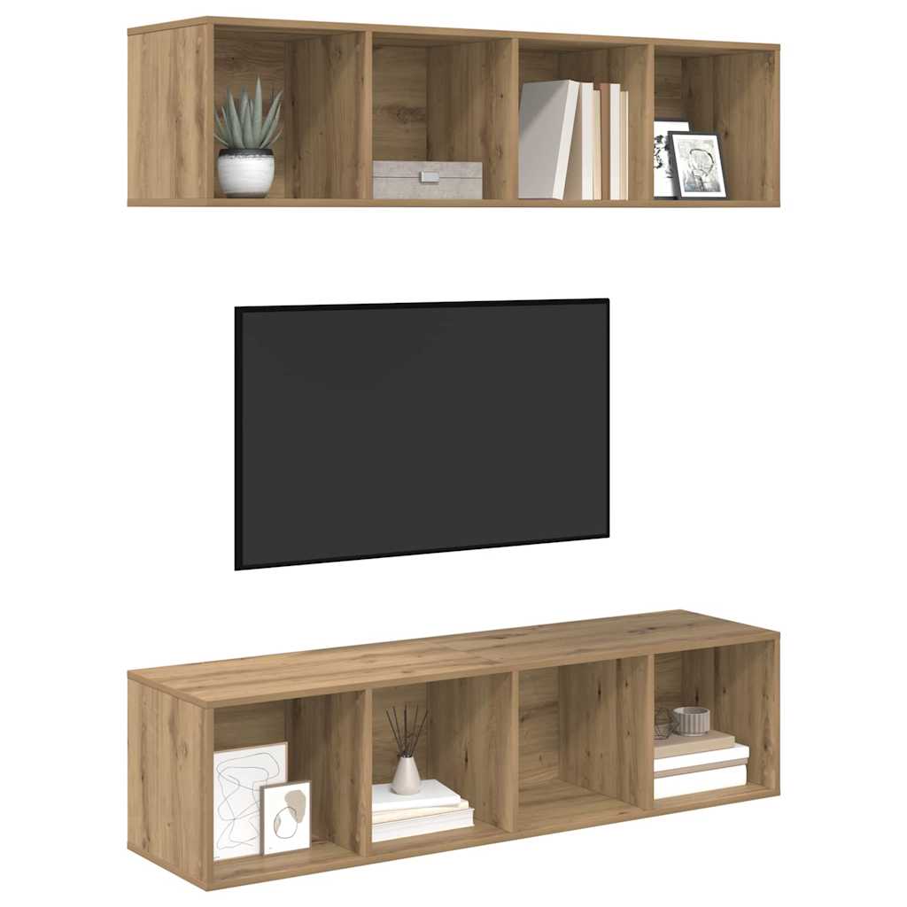 vidaXL Zestaw szafek RTV 2 pcs Dąb rzemieślniczy 37 x 37 x 142,5 cm