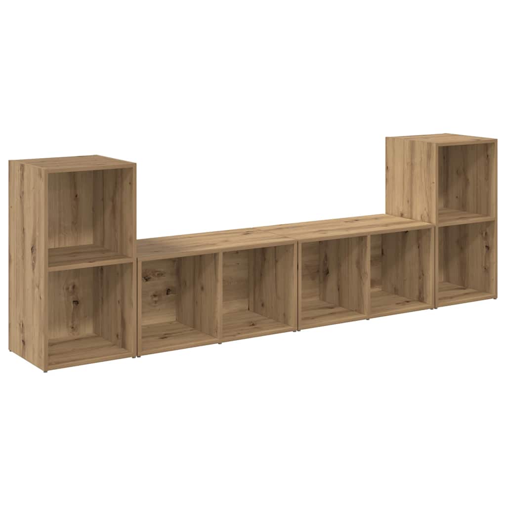 vidaXL Zestaw szafek RTV 4 pcs Dąb rzemieślniczy 37 x 37 x 72 cm