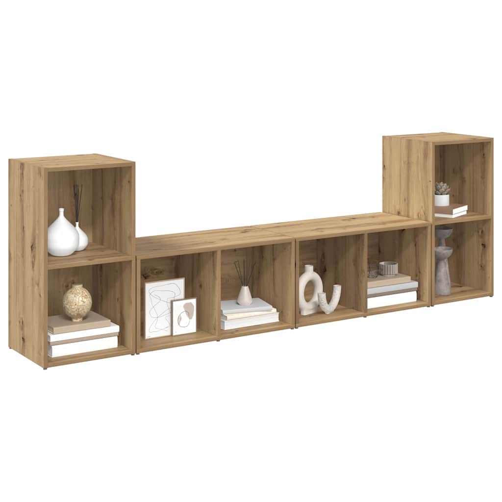 vidaXL Zestaw szafek RTV 4 pcs Dąb rzemieślniczy 37 x 37 x 72 cm