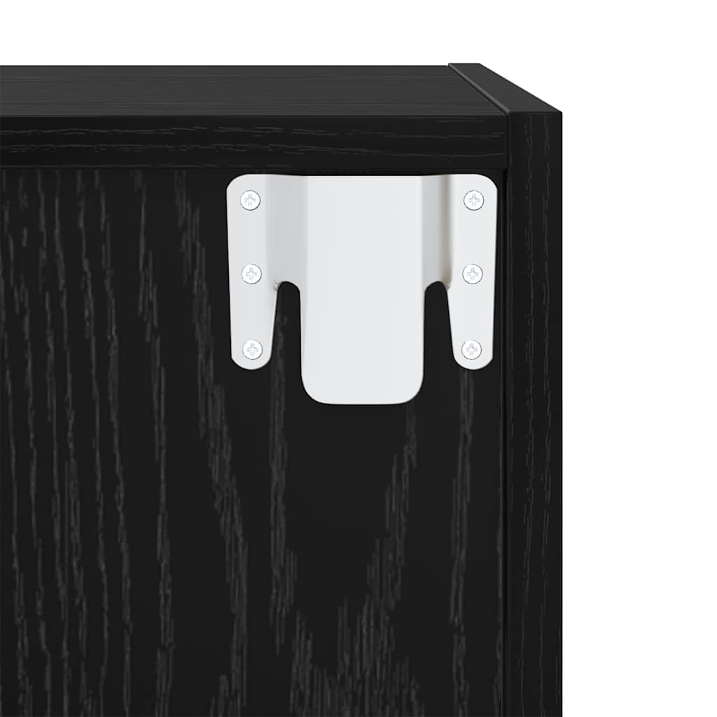 vidaXL Zestaw szafek RTV 4 pcs Czarny Dąb 37 x 37 x 72 cm