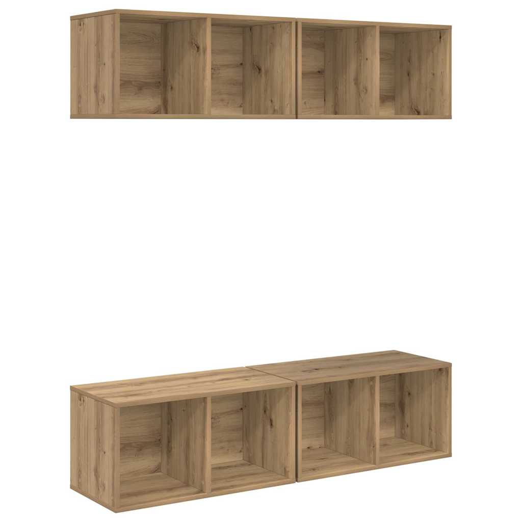 vidaXL Zestaw szafek RTV 4 pcs Dąb rzemieślniczy 37 x 37 x 72 cm