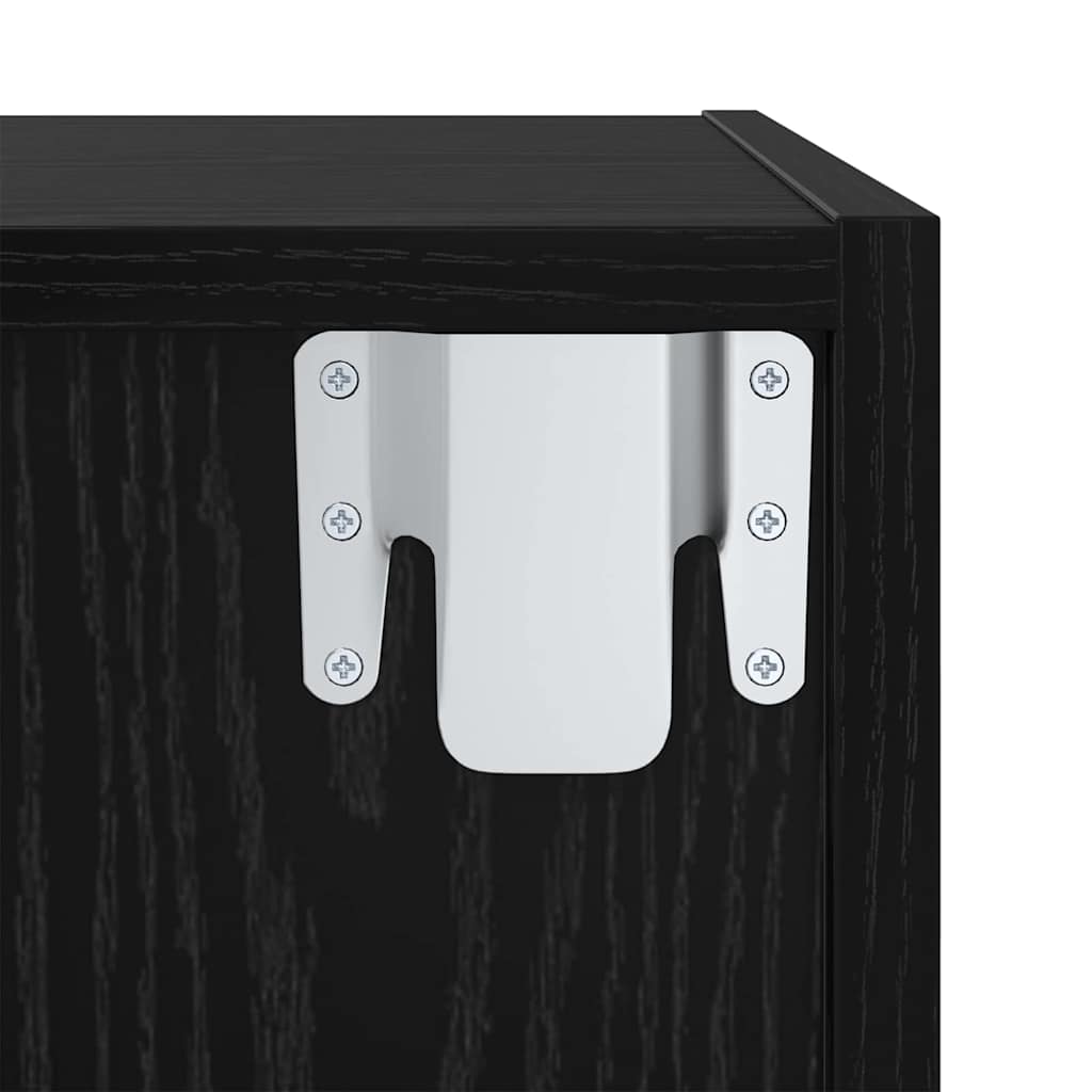 vidaXL Zestaw szafek RTV 4 pcs Czarny Dąb 37 x 37 x 107 cm