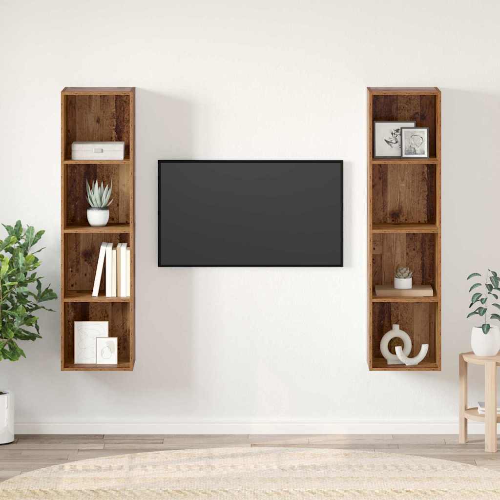 vidaXL Zestaw szafek RTV 2 pcs Brązowy 37 x 37 x 142,5 cm