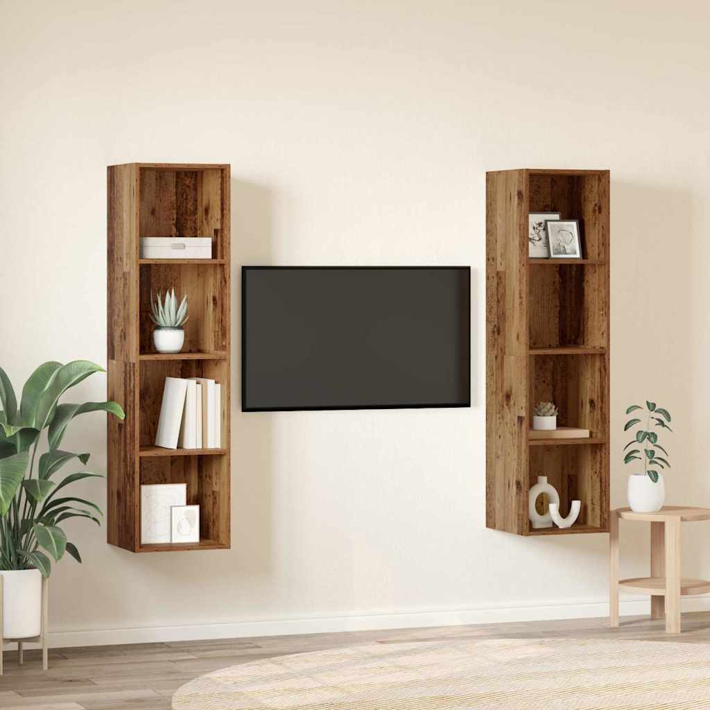 vidaXL Zestaw szafek RTV 2 pcs Brązowy 37 x 37 x 142,5 cm