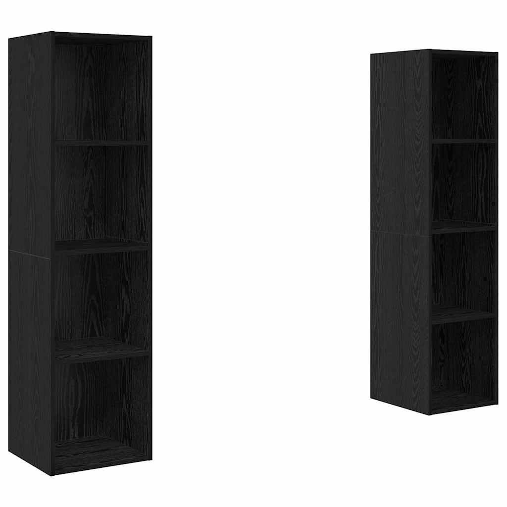 vidaXL Zestaw szafek RTV 2 pcs Czarny 37 x 37 x 142,5 cm