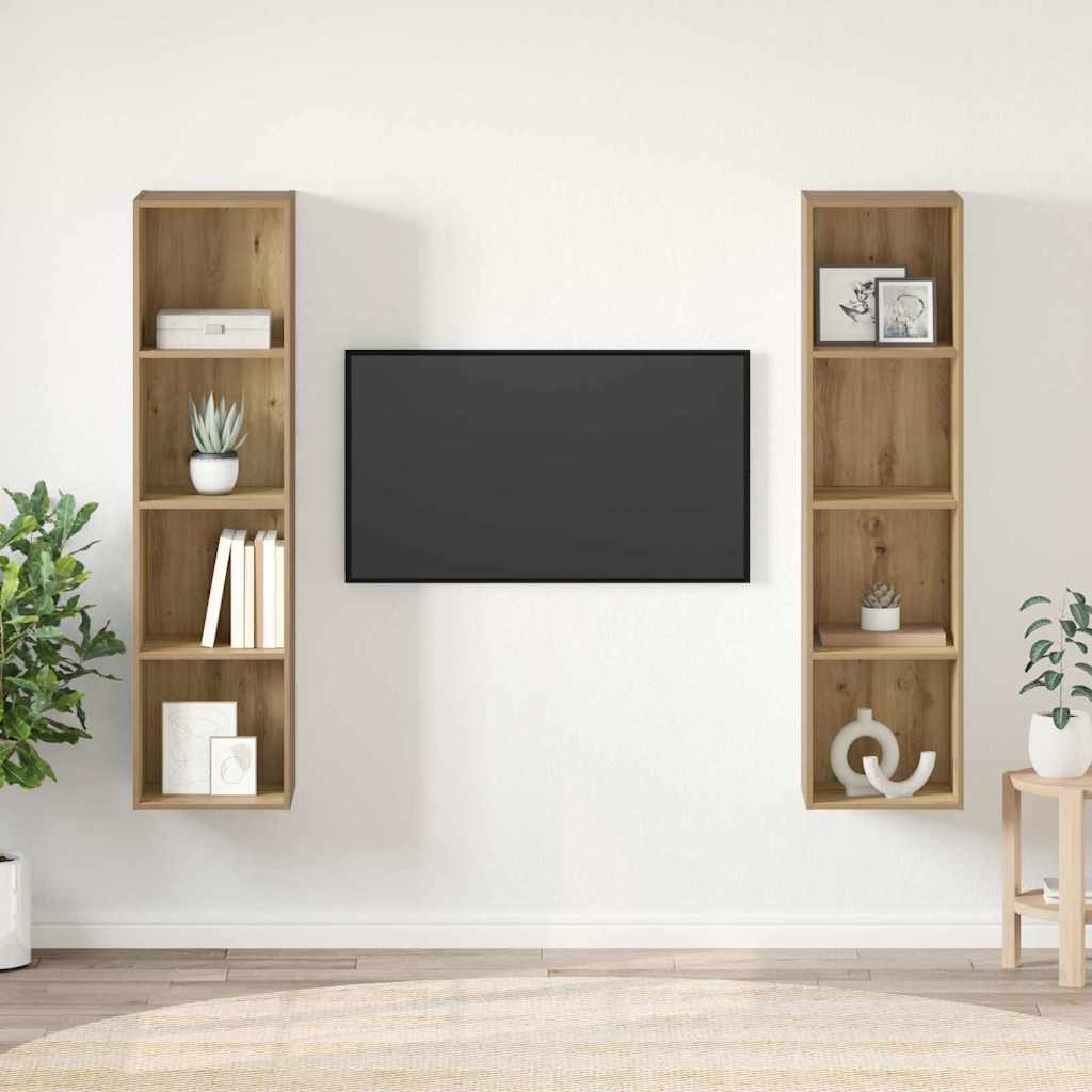 vidaXL Zestaw szafek RTV 2 pcs Brązowy 37 x 37 x 142,5 cm