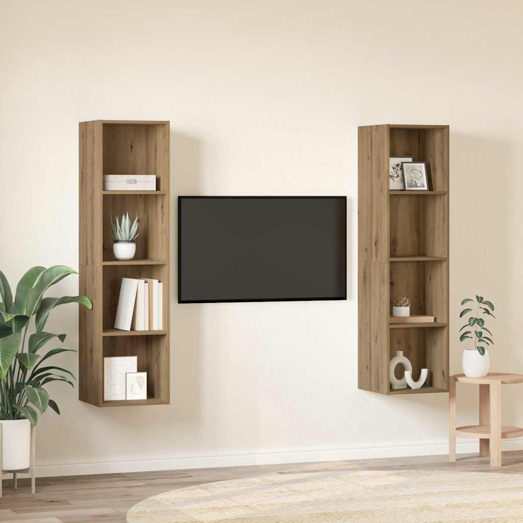 vidaXL Zestaw szafek RTV 2 pcs Brązowy 37 x 37 x 142,5 cm
