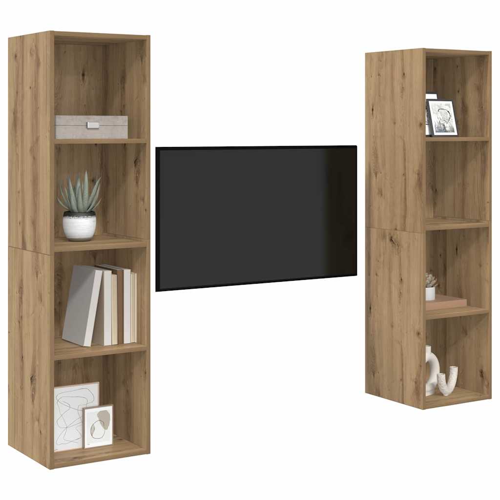 vidaXL Zestaw szafek RTV 2 pcs Brązowy 37 x 37 x 142,5 cm