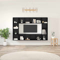 vidaXL Zestaw szafek RTV 4 pcs Czarny 37 x 37 x 142,5 cm
