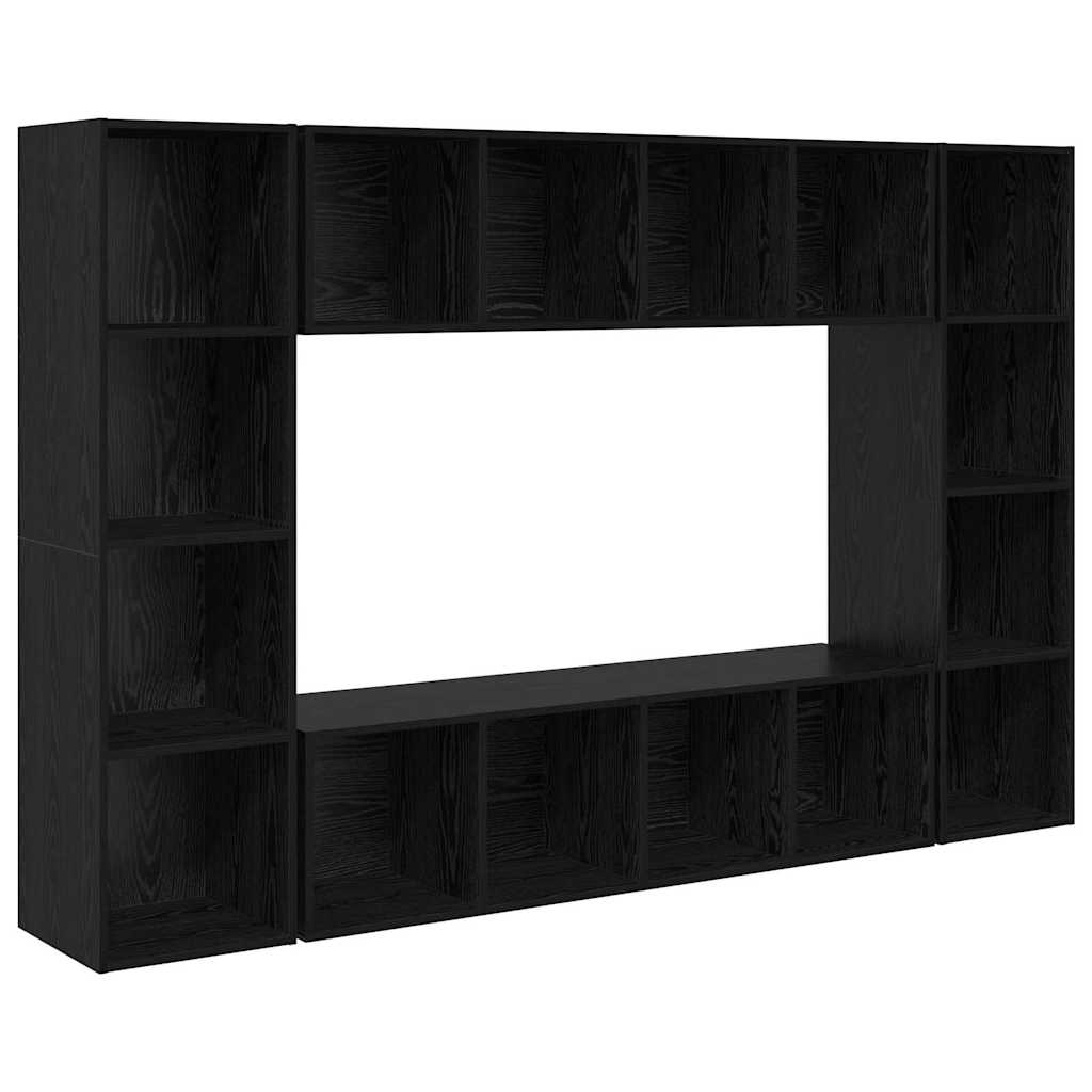vidaXL Zestaw szafek RTV 4 pcs Czarny 37 x 37 x 142,5 cm