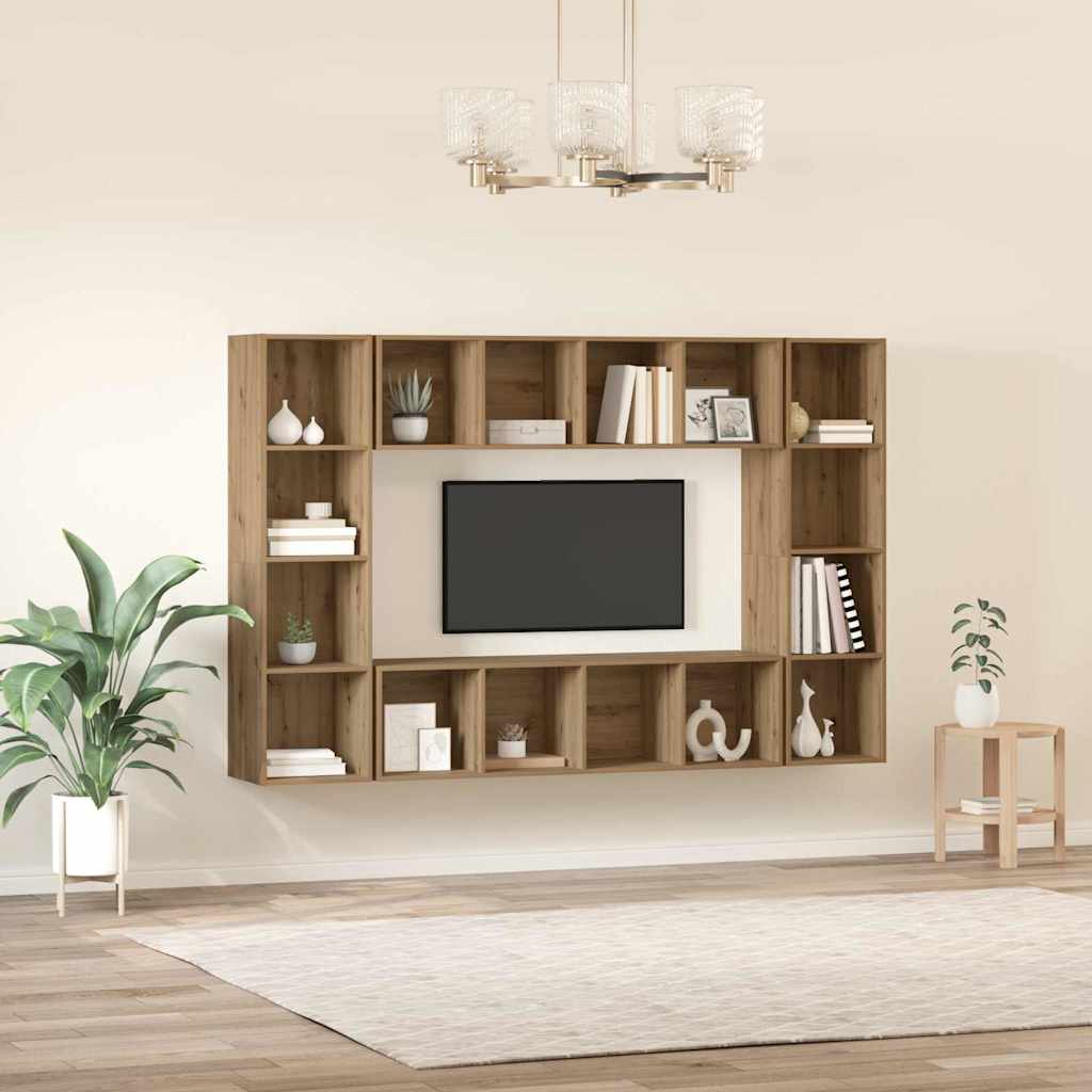 vidaXL Zestaw szafek RTV 4 pcs Brązowy 37 x 37 x 142,5 cm