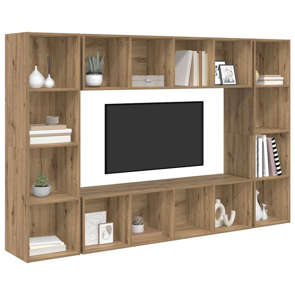vidaXL Zestaw szafek RTV 4 pcs Brązowy 37 x 37 x 142,5 cm