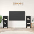 vidaXL Zestaw szafek RTV 2 pcs Czarny Dąb 107 x 35 x 37 cm