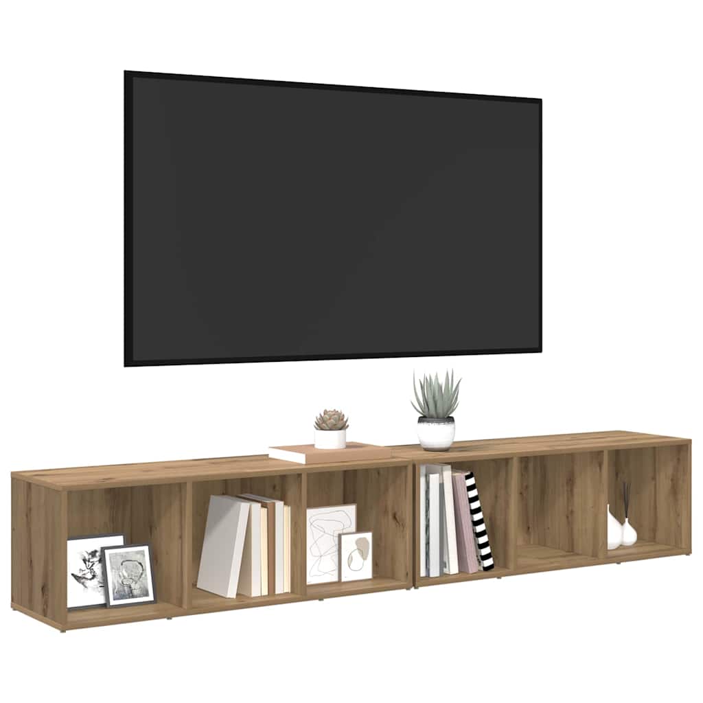 vidaXL Zestaw szafek RTV 2 pcs Dąb rzemieślniczy 37 x 35 x 107cm