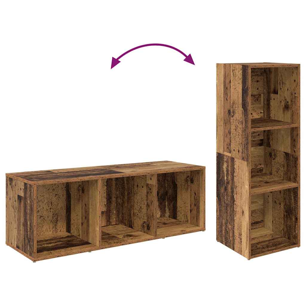 vidaXL Zestaw szafek RTV 3 pcs Stare drewno 37 x 35 x 107 cm