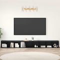 vidaXL Zestaw szafek RTV 3 pcs Czarny Dąb 37 x 35 x 107 cm