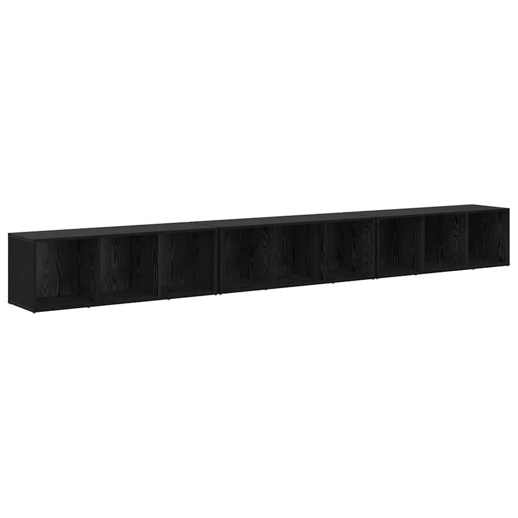 vidaXL Zestaw szafek RTV 3 pcs Czarny Dąb 37 x 35 x 107 cm