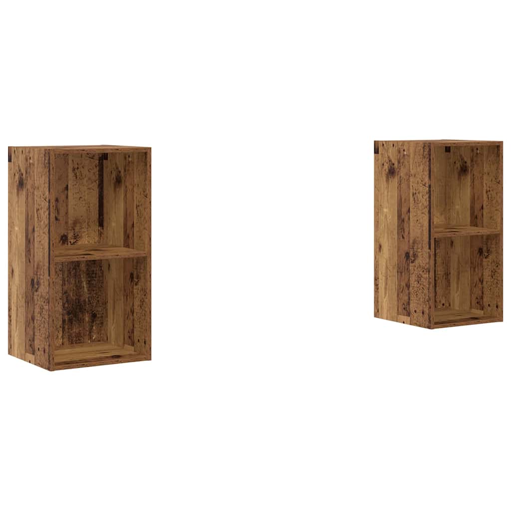 vidaXL Zestaw szafek RTV 2 pcs Stare drewno 37 x 37 x 72 cm