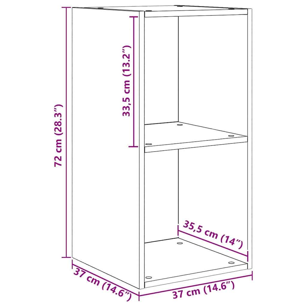 vidaXL Zestaw szafek RTV 2 pcs Stare drewno 37 x 37 x 72 cm