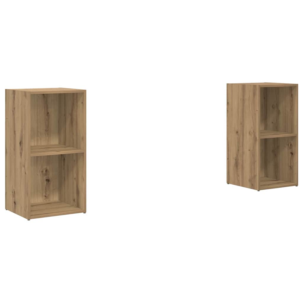 vidaXL Zestaw szafek RTV 2 pcs Dąb rzemieślniczy 37 x 35 x 72 cm