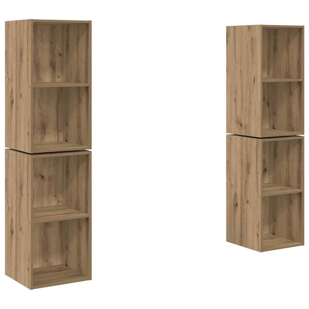 vidaXL Zestaw szafek RTV 4 pcs Dąb rzemieślniczy 37 x 37 x 72 cm
