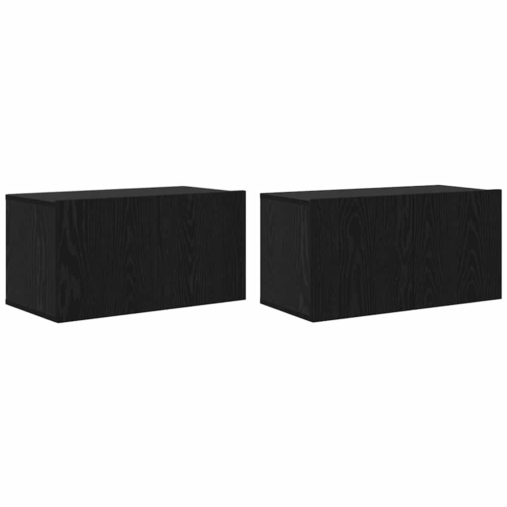vidaXL Zestaw szafek RTV 4 pcs Czarny Dąb 60 x 30 x 30 cm
