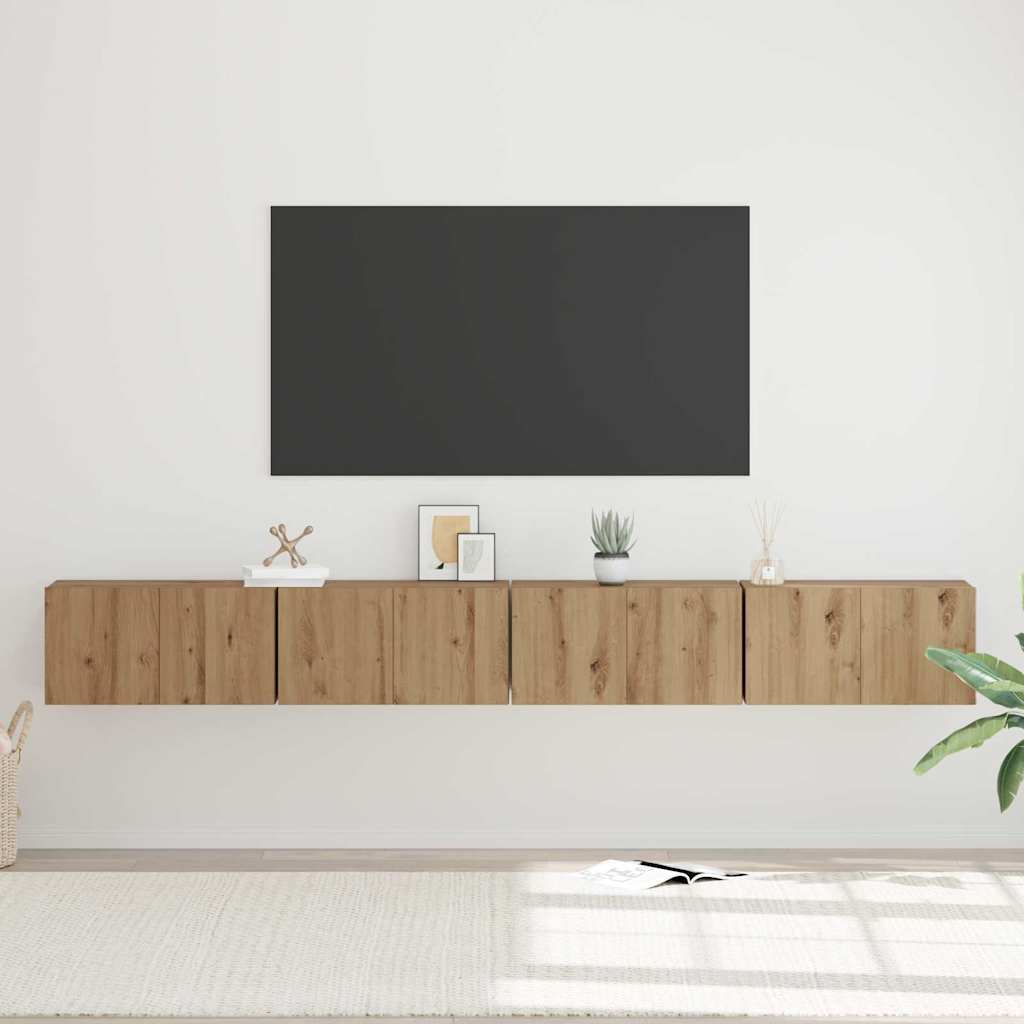vidaXL Zestaw szafek RTV 4 pcs Dąb rzemieślniczy 60 x 30 x 30 cm