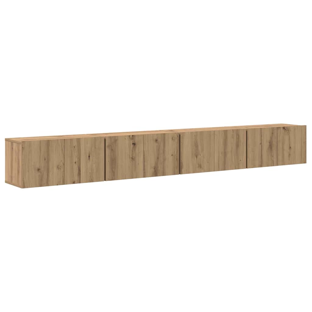 vidaXL Zestaw szafek RTV 4 pcs Dąb rzemieślniczy 60 x 30 x 30 cm