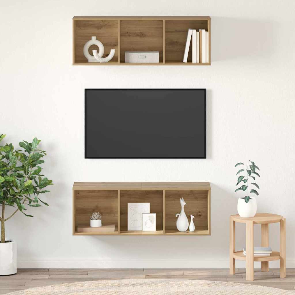 vidaXL Zestaw szafek RTV 2 pcs Dąb rzemieślniczy 37 x 37 x 107 cm