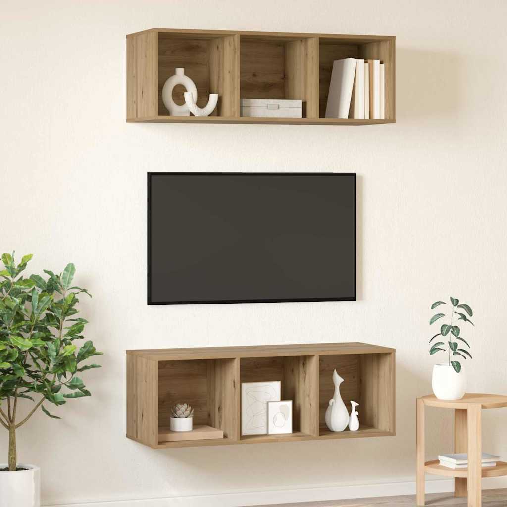 vidaXL Zestaw szafek RTV 2 pcs Dąb rzemieślniczy 37 x 37 x 107 cm