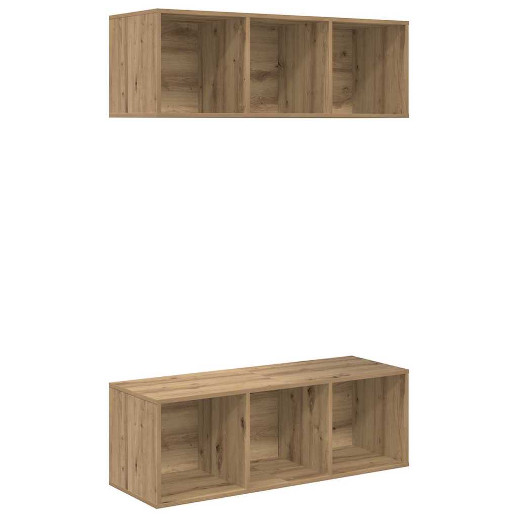vidaXL Zestaw szafek RTV 2 pcs Dąb rzemieślniczy 37 x 37 x 107 cm