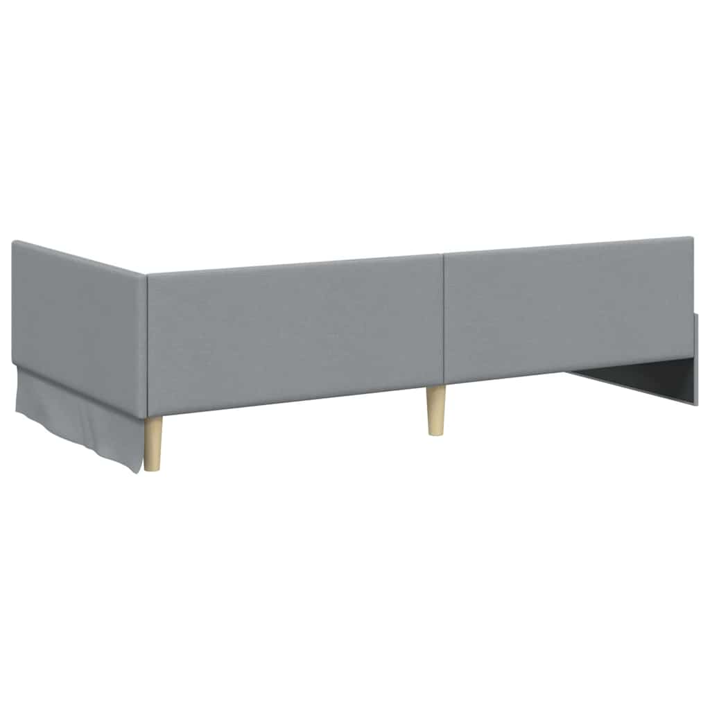 vidaXL Rama łóżka narożnego Jasnoszary 80 cm x 200 cm tkanina
